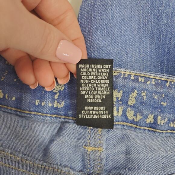 Rewash | Vibrant Medium Blue Distressed Trashed Skinny Jeans - Picture 10 of 10